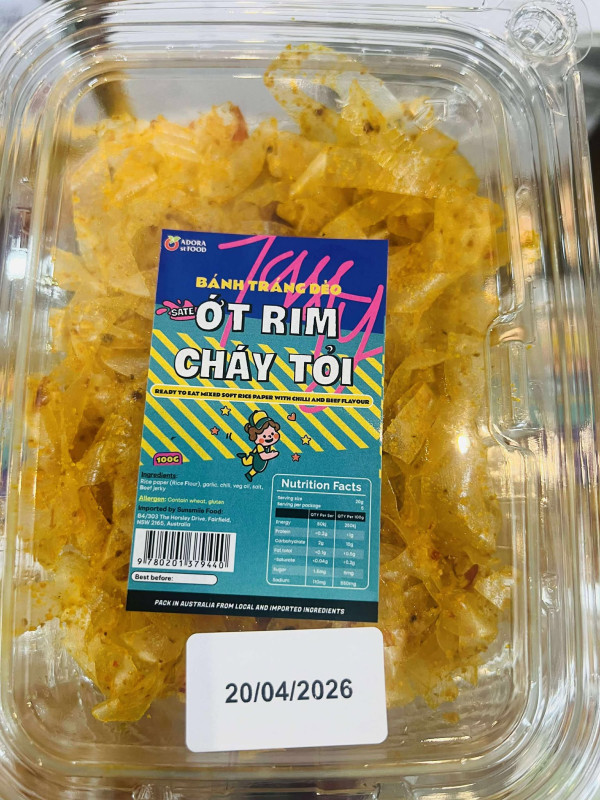 Bánh tráng trộn vuông