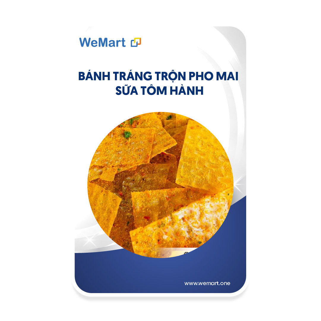 Bánh tráng trộn pho mai sữa tôm hành